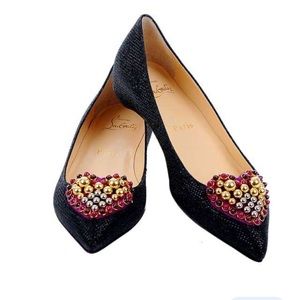 Coramia Flat black glitter ballerina